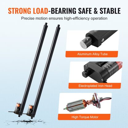 2PCS Linear Actuator Kit, 30 Inch High Speed 0.35"/s Linear Motion Actuator 12V, 220lbs/1000N Linear Actuator for TV/Table/Sofa Lifting, IP54 Protection - Wireless Remote Control Included