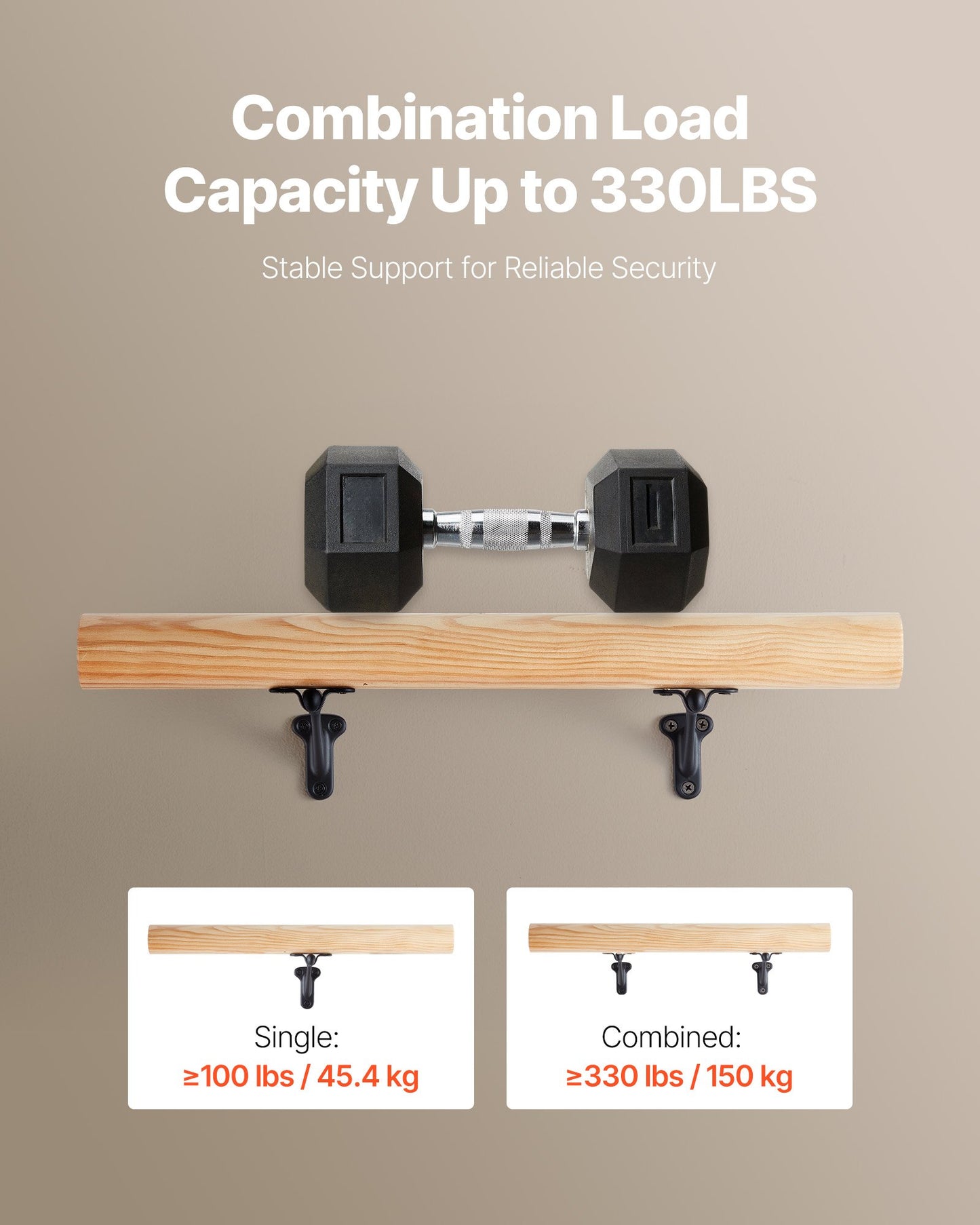 Handrail Hardware Bracket, 6 Packs Heavy Duty Hand Rail Brackets, Flexible Angle Adjustment & Easy Install, Stair Railing Hardware for Stairways Handrail, Staircase,Matte Black