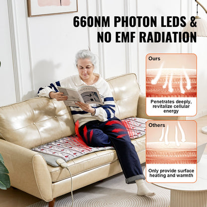 Far Infrared Heating Pad 60"x24" Amethyst Heating Pad with 103-159℉ Temp