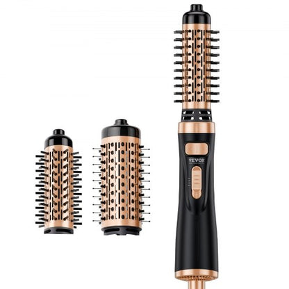 Rotating Hair Dryer Brush Hot Air Styling Brush with 1.5" and 2" Head