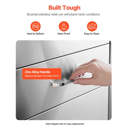 Outdoor-Küchenschubladen Dreifach-Grill-Zugangsschubladen Ø 45x51x51 cm