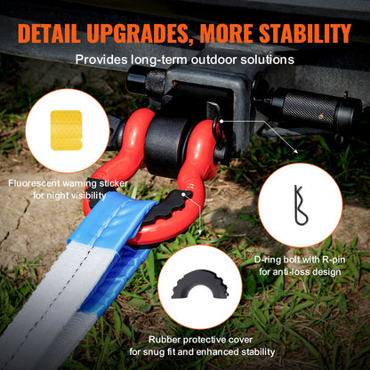 2" Anhänger Schäkel Anhängerkupplung Empfänger D-Ring Bergung für LKW Jeep 66000 lbs