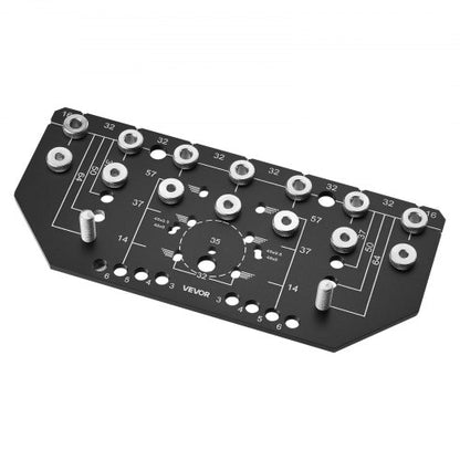 Regalstiftlehre und Scharnierlehre, 2-in-1, Lochbohren aus Aluminiumlegierung für Schränke