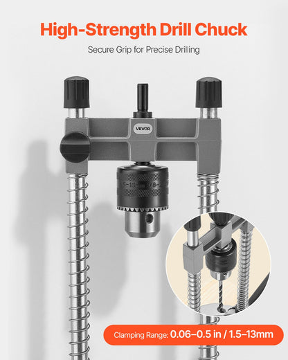 Drill Guide, Multi-Angle Press Portable Precision Drilling Guide Jig Attachment, with Large Handle and Mounting Holes, Aluminum Alloy, for Drilling Angled or Straight Holes, for Wood Working