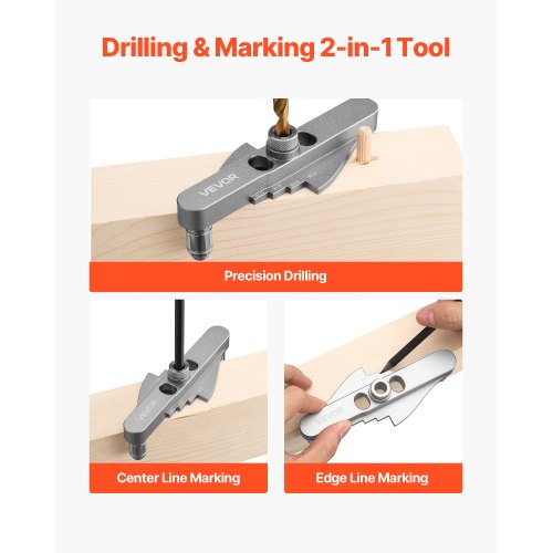 Doweling Jig Set Self-Centering Doweling Drill Jig with Drill Woodworking