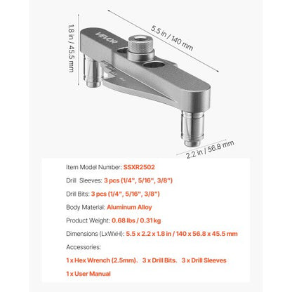 Doweling Jig Set Self-Centering Doweling Drill Jig with Drill Woodworking