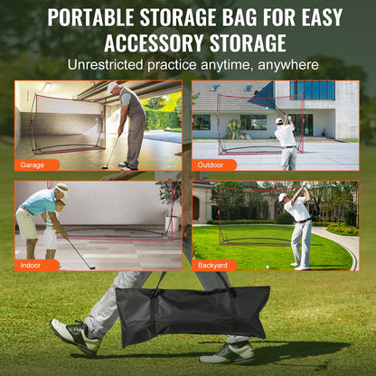 Golf Training Net, Huge 10.8 x 7 Feet Golf Net, Personal Driving Range for Indoor Outdoor Use, Portable Home Golf Aid Net with Solid Fiberglass Frame and Carrying Bag, Gift for Men, Golf Lovers