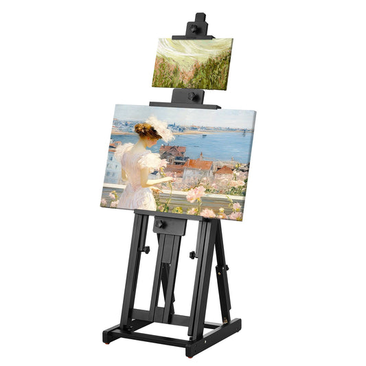 Studio H-Frame staffli rymmer canvaskonst upp till 77" Beechwood Artists-easel