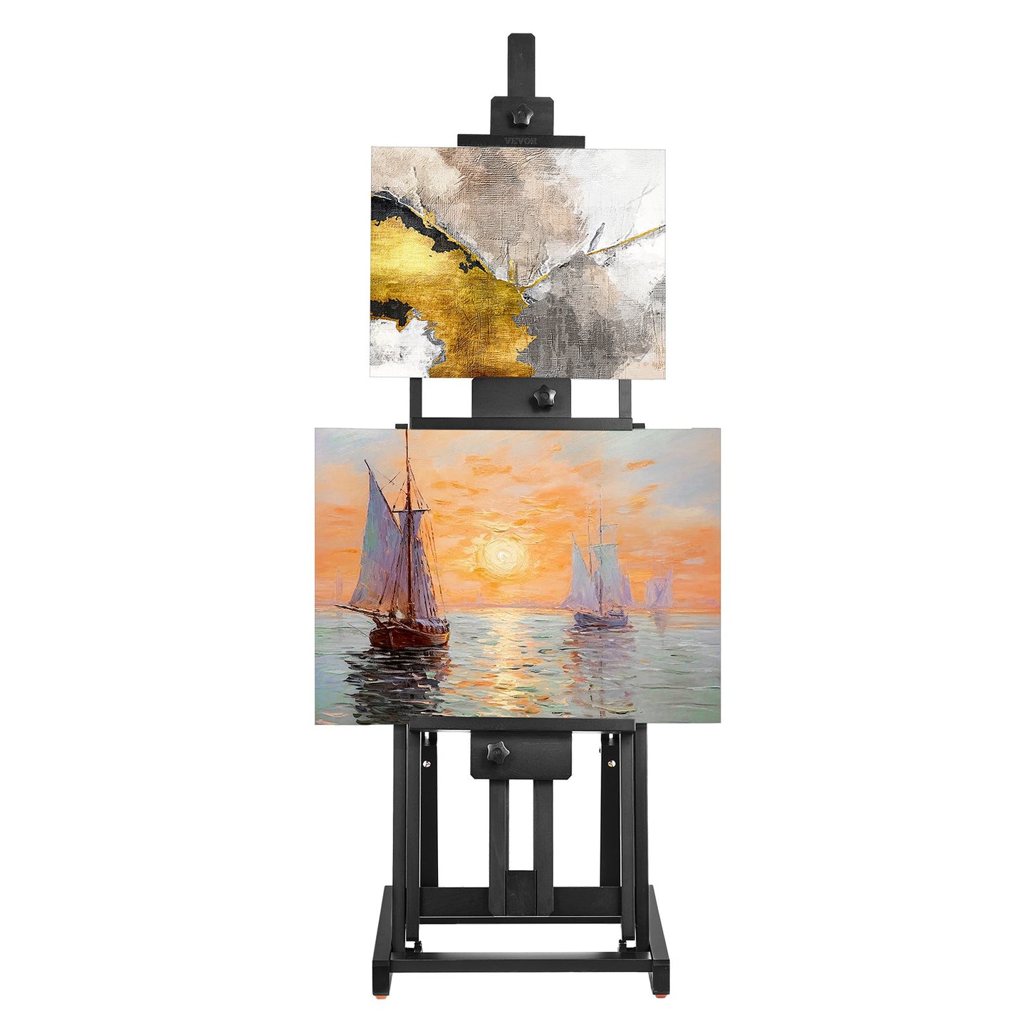 Studio H-Frame staffli rymmer canvaskonst upp till 77" Beechwood Artists-easel