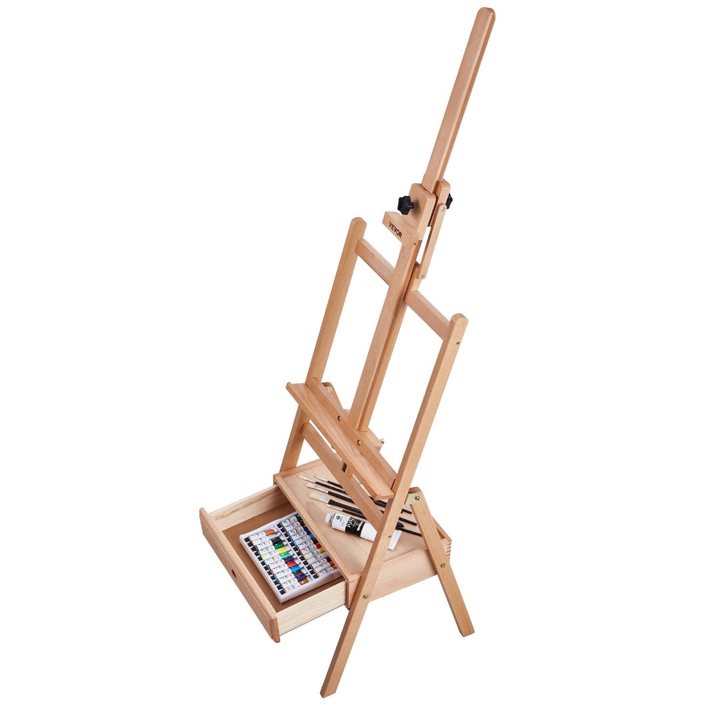 Studio H-Frame staffli rymmer canvaskonst upp till 36" Beechwood Artists-easel