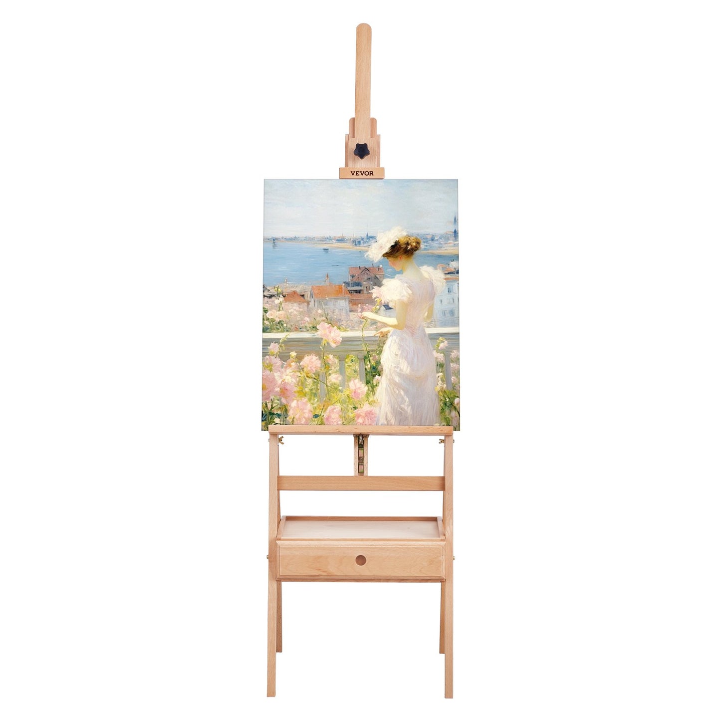 Studio H-Frame staffli rymmer canvaskonst upp till 36" Beechwood Artists-easel