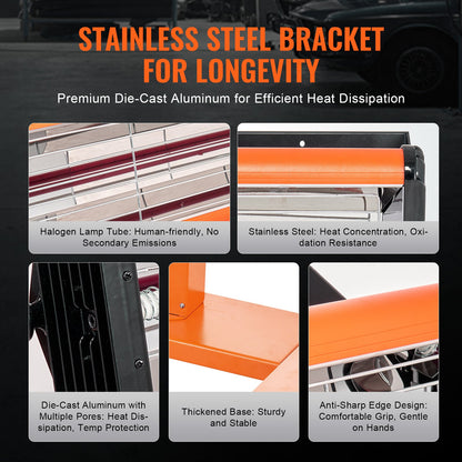 3300 W Hochleistungs-Infrarot-Farbhärtungslampe für automatisches Trocknen und Heizen, 1 Packung