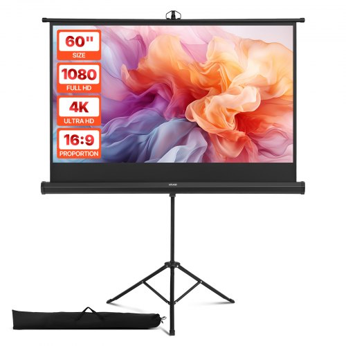 Stativ-Projektor-Leinwand mit Ständer 60 Zoll 160° Weitwinkel 4K HD 16:9 | EU