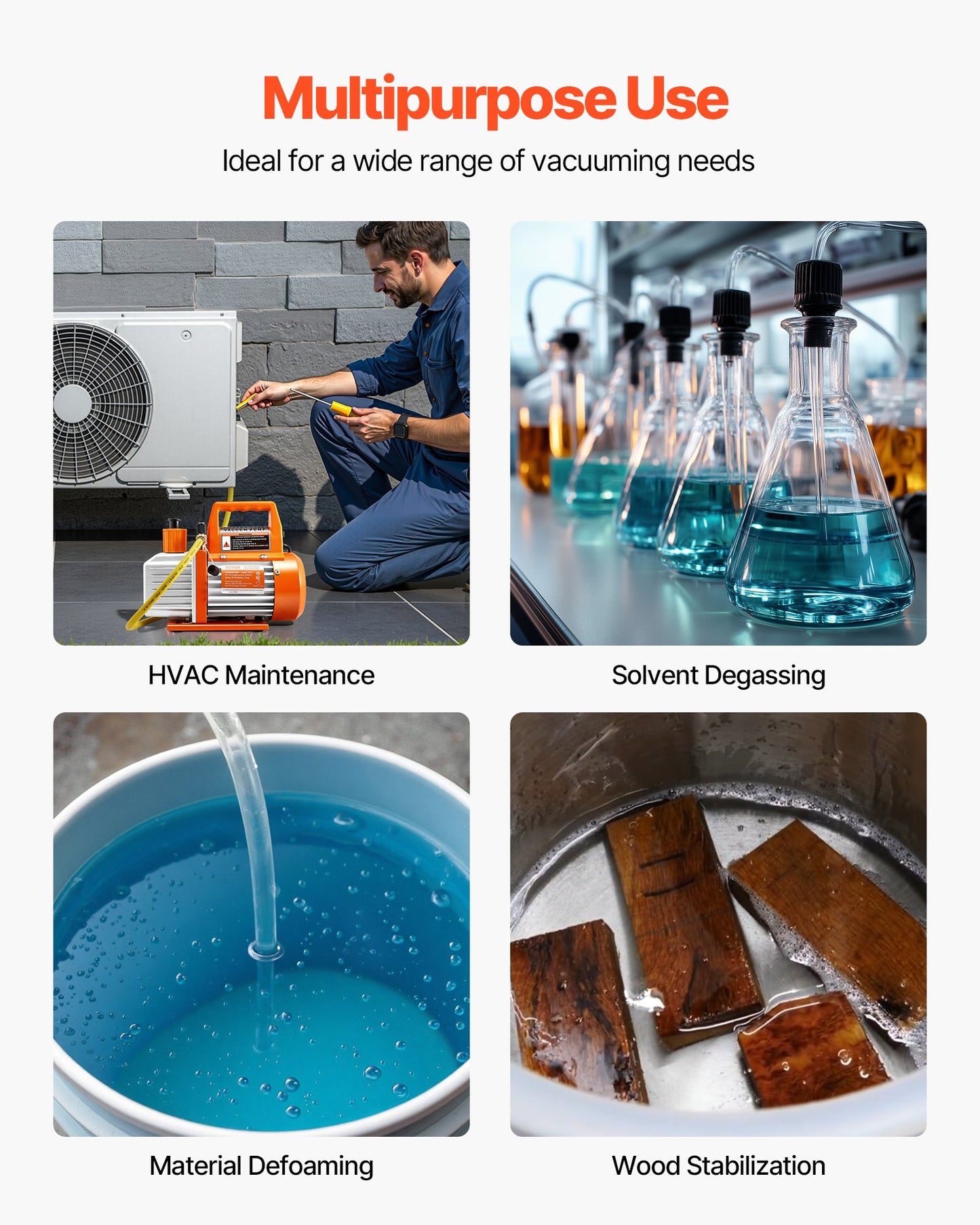 Vacuum Pump, 3.5 CFM 1/4 HP, HVAC Single Stage Rotary Vane AC Vacuum Pump, for R134a R22 R410a Systems, with Oil Bottle, 1720 PRM, for Automotive Air Conditioner Maintenance Resin Degassing