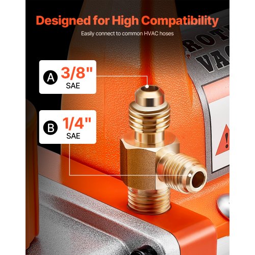 Vakuumpumpe 100 L/min HVAC Einstufige Drehschieber-Vakuumpumpe mit Öl