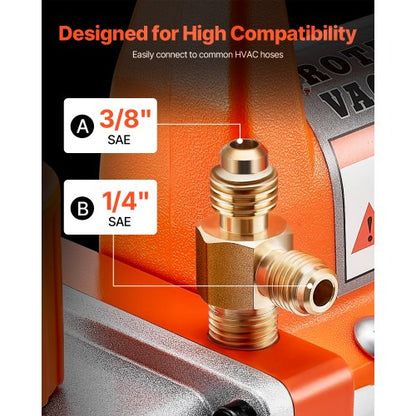 Vakuumpumpe 100 L/min HVAC Einstufige Drehschieber-Vakuumpumpe mit Öl