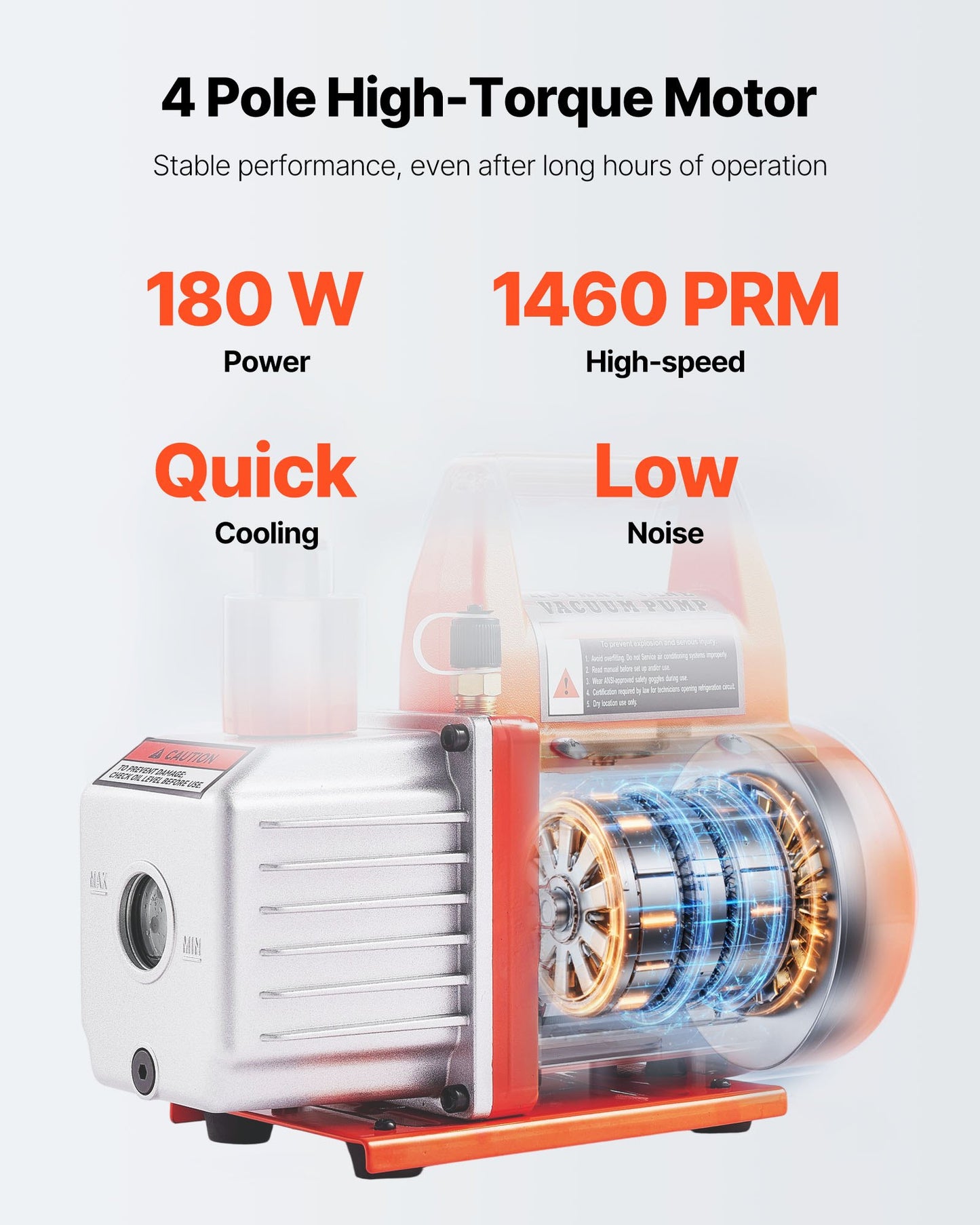 3 Gallon Vacuum Chamber with Pump, 3.5 CFM, Stainless Steel Degassing Chamber Kit, Single Stage Vacuum Pump, Tempered Glass Lid, 4.92 ft Hose, Oil, for Stabilizing Wood Degassing Silicone Resin