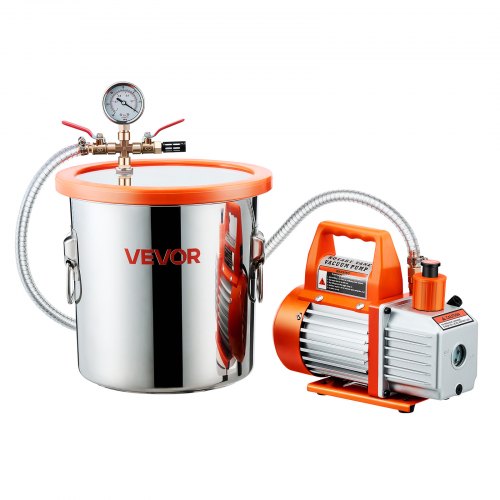 110 l/min Einstufige Vakuumpumpe 11,36 l Entgasungskammer aus Edelstahl