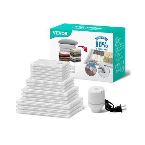 Vacuum Storage Bags, 15 Pack Space Saver Seal Bag(3 Jumbo/3 Large/3 Medium/3 Small/3 Roll), Compression Airtight Zipper Space Bags with Electric Pump, for Cloth, Bedding, Blanket, Pillow, Travel