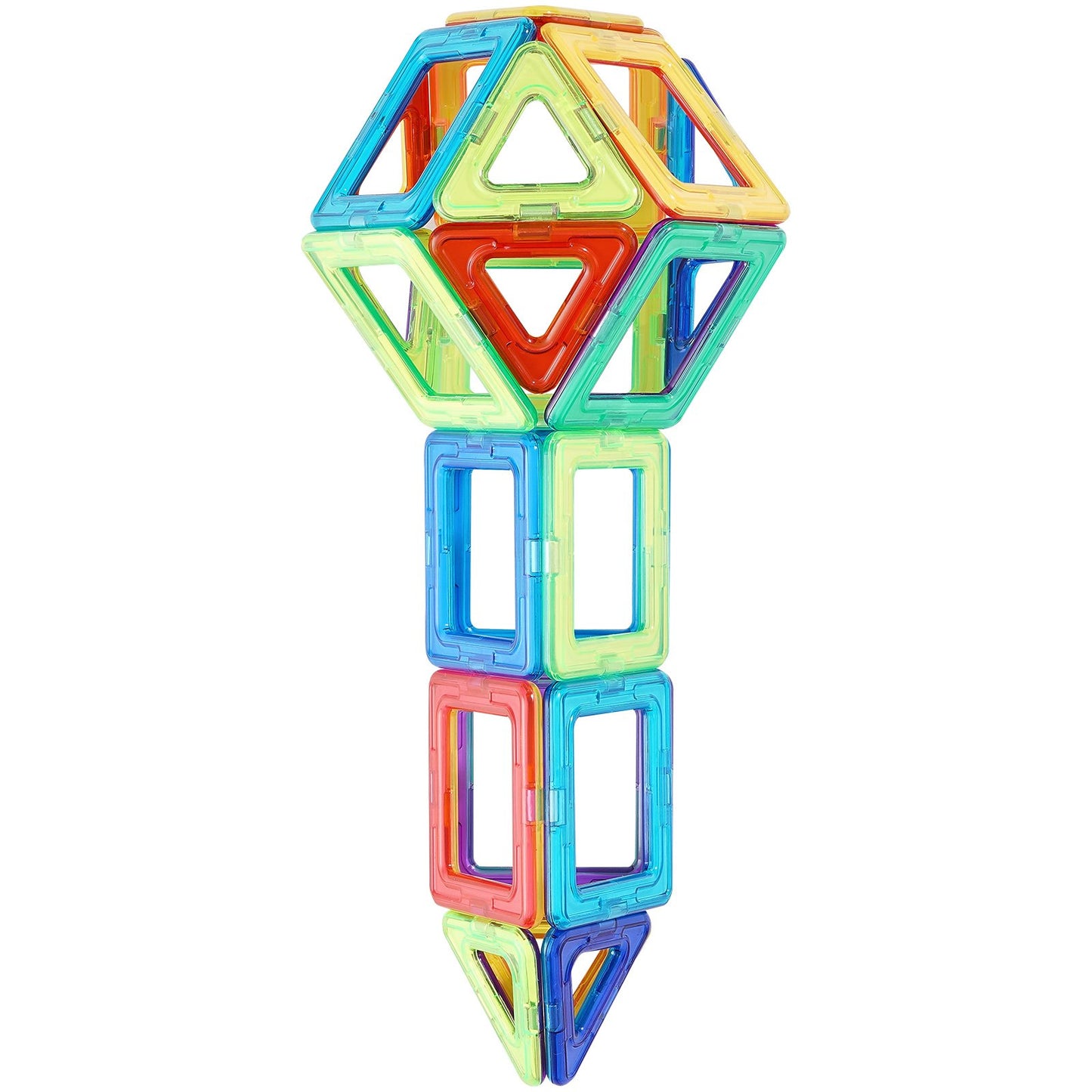 Magnetische Fliesen Magnetisches Bauspielzeug 62 PCS Magnetblöcke für Kinder 3D-Set