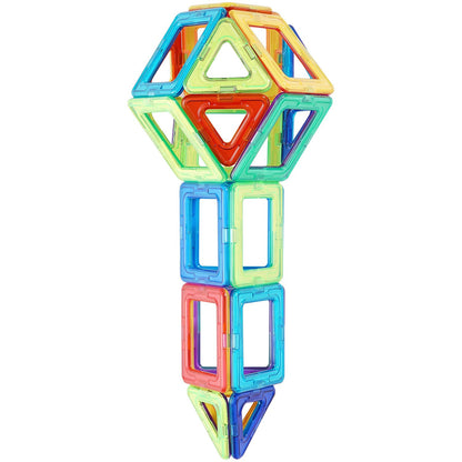 Magnetische Fliesen Magnetisches Bauspielzeug 62 PCS Magnetblöcke für Kinder 3D-Set