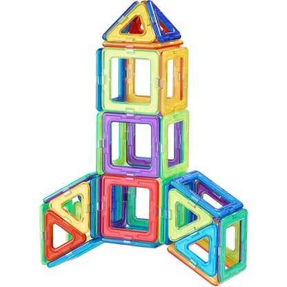 Magnetische Fliesen Magnetisches Bauspielzeug 62 PCS Magnetblöcke für Kinder 3D-Set