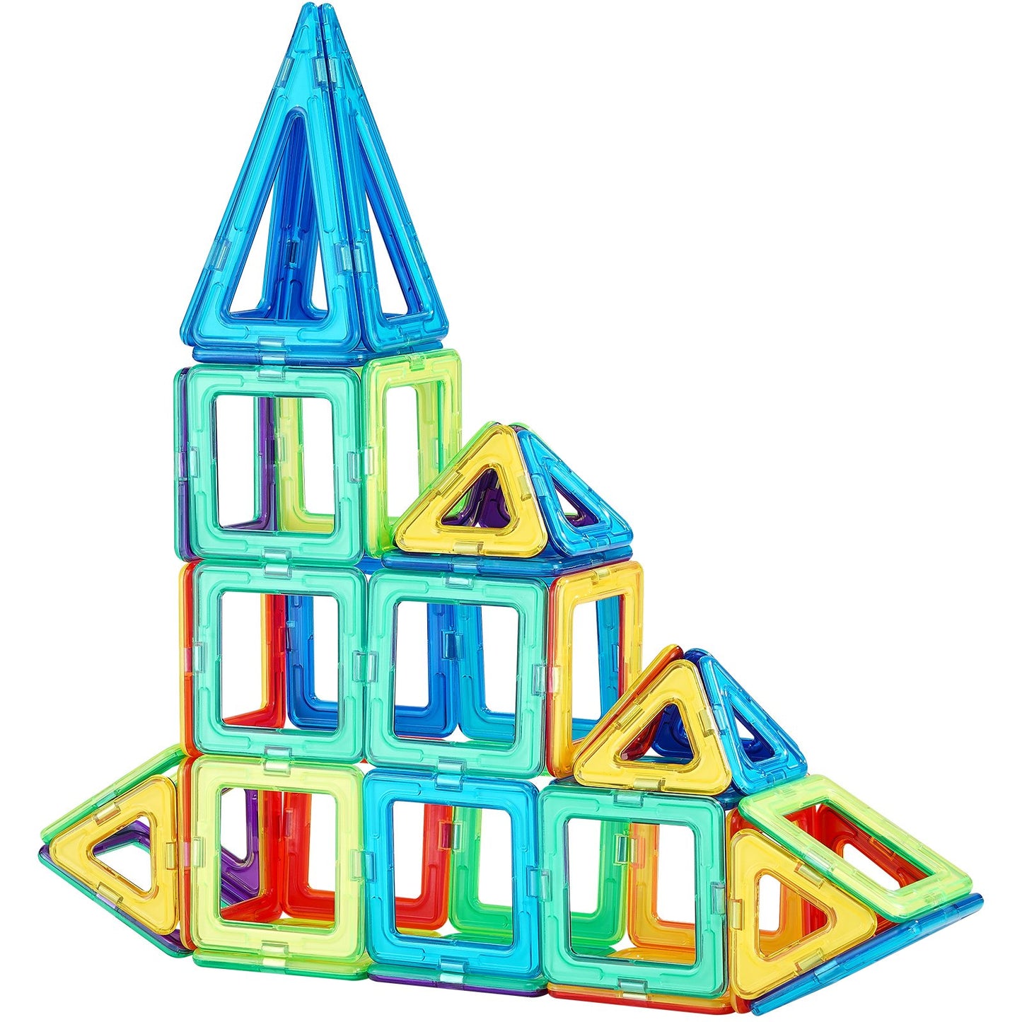 Magnetische Fliesen Magnetisches Bauspielzeug 62 PCS Magnetblöcke für Kinder 3D-Set