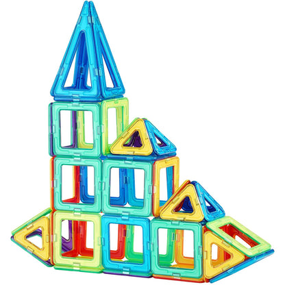 Magnetische Fliesen Magnetisches Bauspielzeug 62 PCS Magnetblöcke für Kinder 3D-Set
