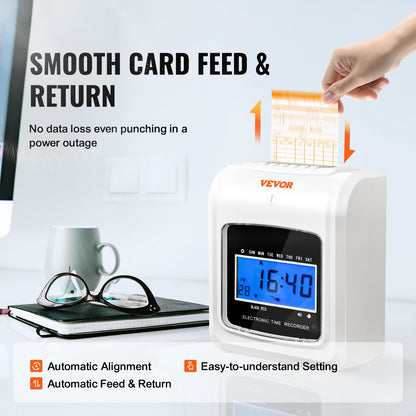 Time Card Attendance Recorder 102 Time Cards Badge Machine