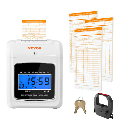 Time Card Attendance Recorder 102 Time Cards Badge Machine