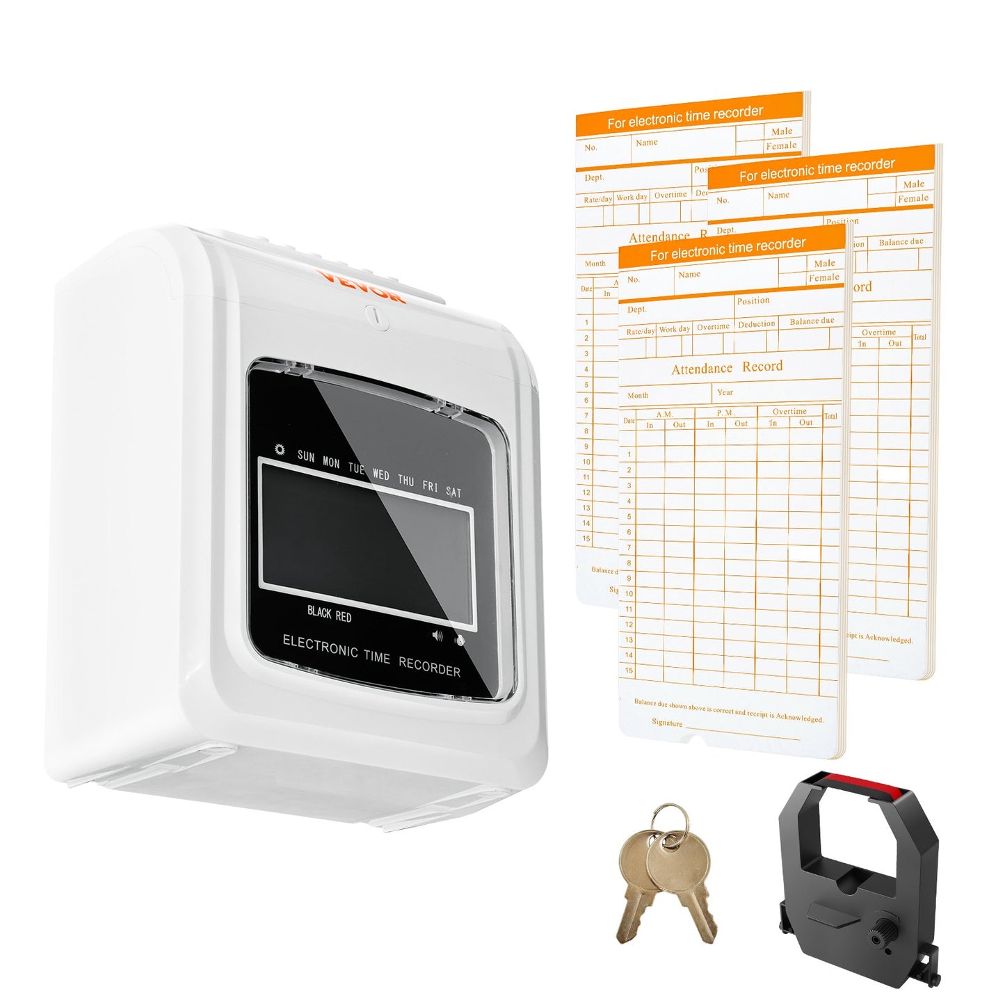 Time Card Attendance Recorder 102 Time Cards Badge Machine