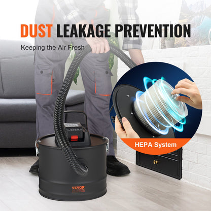 Aschesauger 15L 10 Kpa für Kamine Pelletöfen Grills BBQ