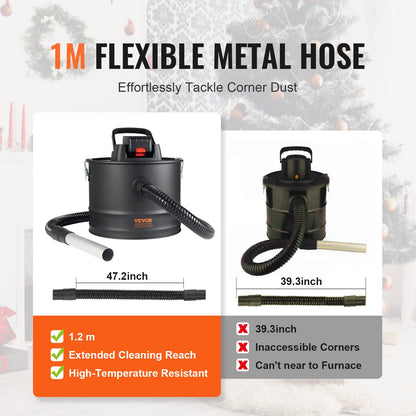 Aschesauger 15L 10 Kpa für Kamine Pelletöfen Grills BBQ