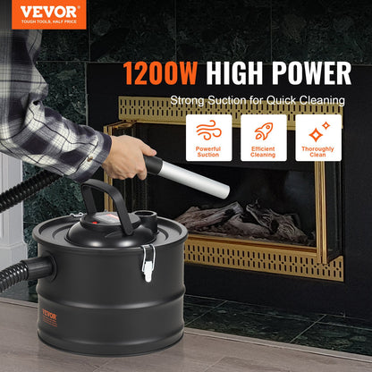 Ash vacuum cleaner 15L 1200W for fireplaces Pellet stoves Grills BBQ