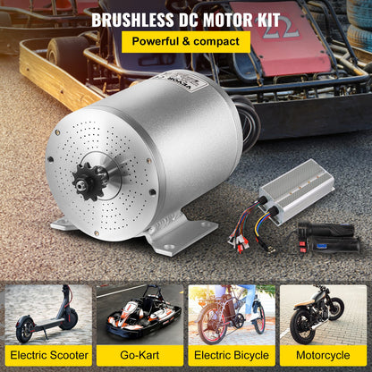 Electric Brushless DC Motor 72V 3000W Brushless Electric Motor 4900RPM Brushless Motor Kit with Controller and Throttle Handle for Electric Scooter E Bike Engine Motorcycle DIY Parts Conversion Kit