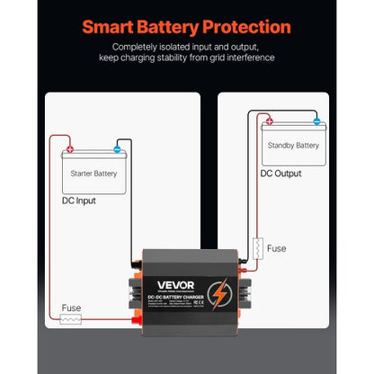 12 V 40 A DC-DC-Ladegerät Batterieladegerät 500 W für Blei-Säure-Lithium-AGM