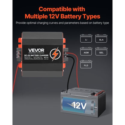12 V 20 A DC zu DC Ladegerät Batterieladegerät 250 W für Blei-Säure Lithium AGM