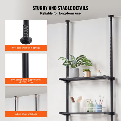 Over the Toilet Storage 4-Tier Bathroom Shelf Rack Space Saver Organizer