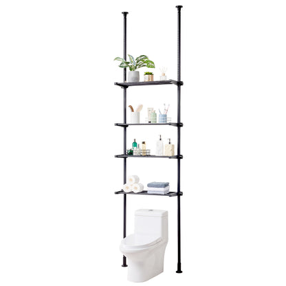 Över toaletten Förvaring 4-vånings badrum Hylla Rack Space Saver Organizer