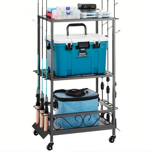 10-Pol Angelrutenhalter Angelständer Garage Radwagen Organizer