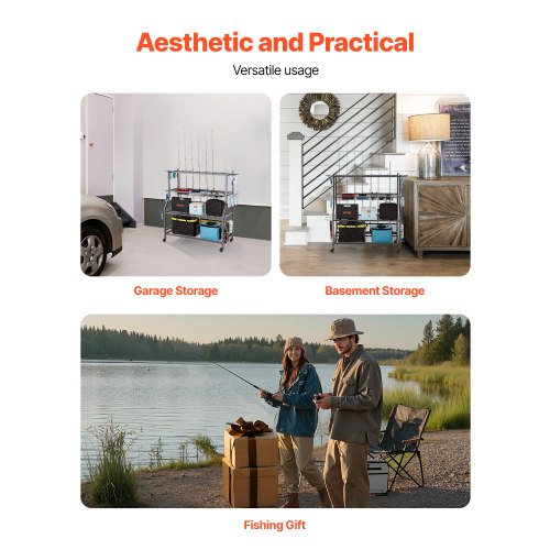 15-Pol Angelrutenhalter Angelständer Garage Radwagen Organizer