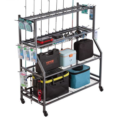 15-Pol Angelrutenhalter Angelständer Garage Radwagen Organizer