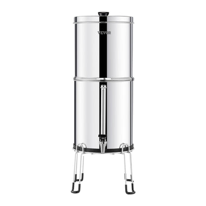 2.25G Schwerkraft-Wasserfilter-Tischsystem Edelstahl 4 Filter