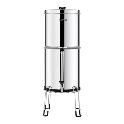 2.25G Schwerkraft-Wasserfilter-Tischsystem Edelstahl 2 Filter