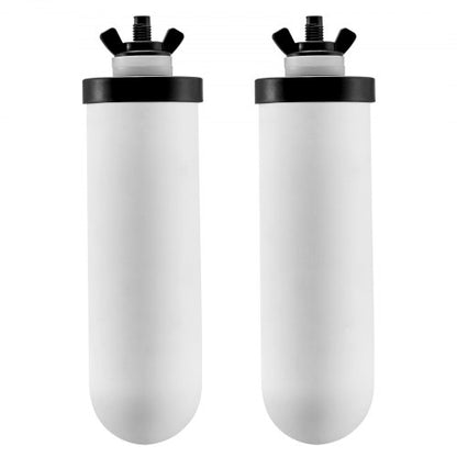 Water Filters Replacement, Purification Elements, Ceramic Replacement Filters, Easy to Replace Water Filter, Gravity Water Filter System, Compatible with Most Brands, Pack of 2, White