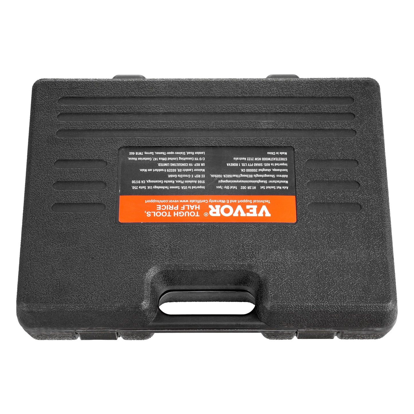 Wheel Bearing Locknut Socket Set, 1/2 inch Drive 7 Piece SAE and Metric 6-Point Socket for Ford, Dodge, and Toyota Vehicles, with Storage Case, Remove and Install Wheel Bearing Lock Nuts