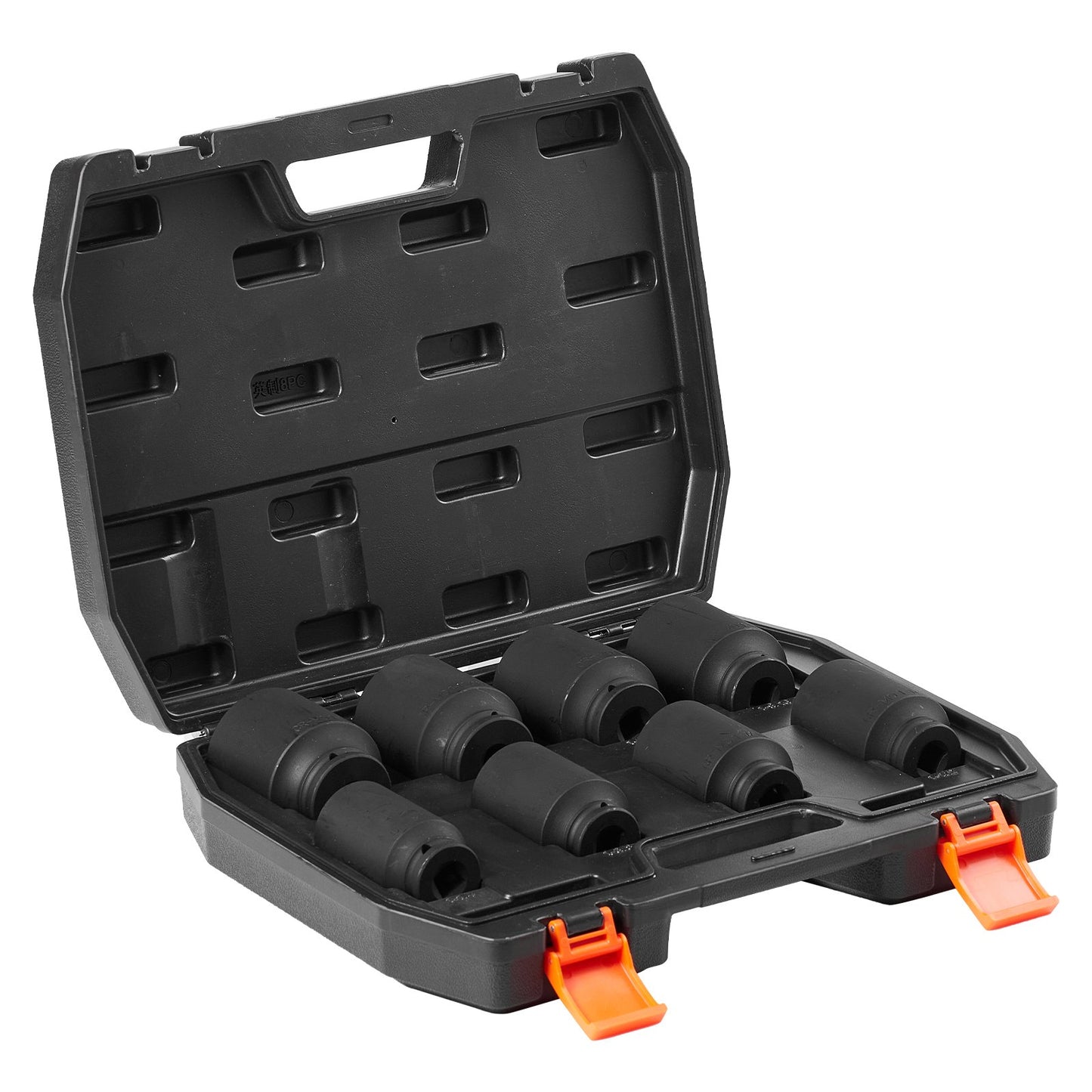 Axle Nut Impact Socket Set, 1/2" Drive Deep 6-Point 8-Piece SAE Spindle Nut Socket Set, CR-MO Heat Treated Large Socket Set with Storage Case, for Auto Repair, Removing or Installing Axle Nuts