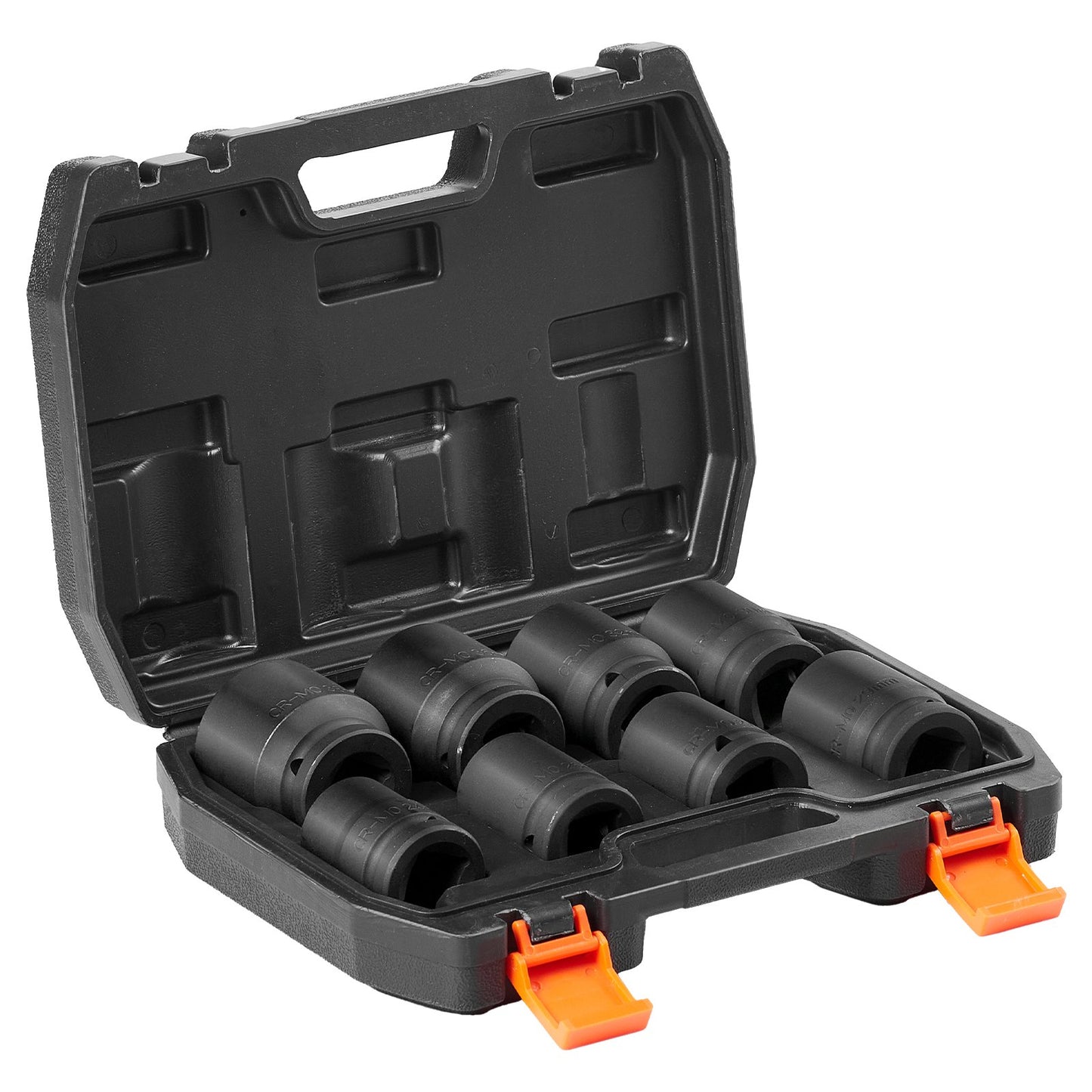 Axle Nut Impact Socket Set, 3/4" Drive 6-Point 8-Piece Metric Spindle Nut Socket Set, CR-MO Heat Treated Large Socket Set with Storage Case, for Auto Repair, Removing or Installing Axle Nuts