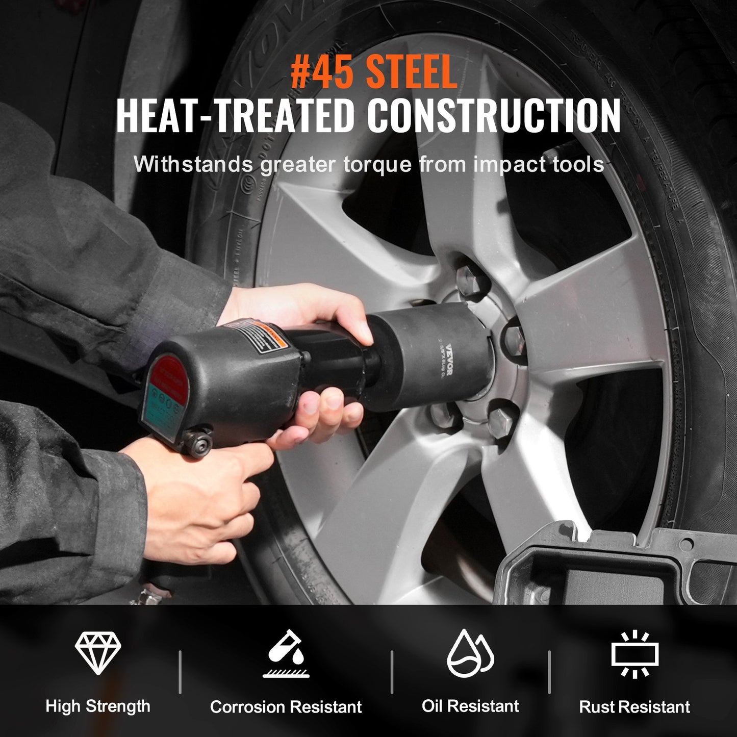 Verktygssats för spindelmutterhylsor 1/2 tums drivning 6-delad axelnavmutterhylssats