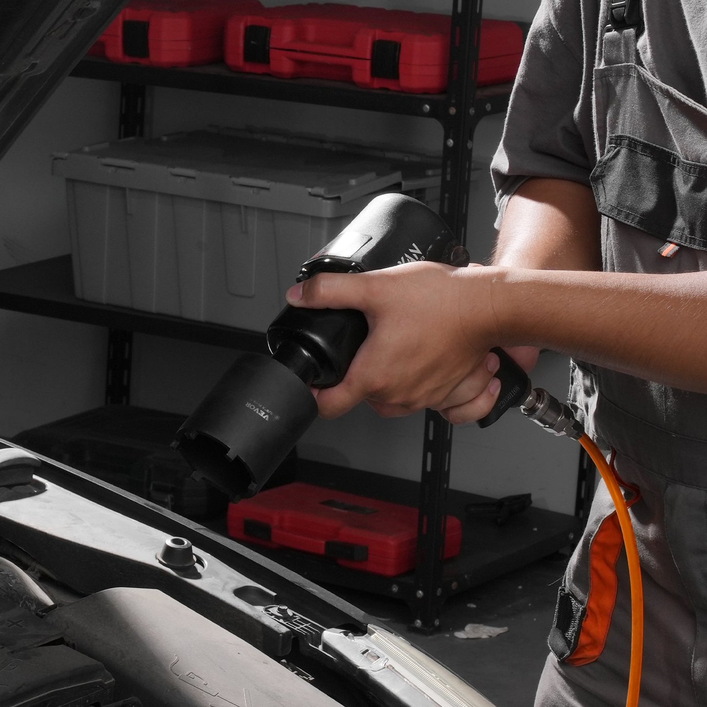 Verktygssats för spindelmutterhylsor 1/2 tums drivning 6-delad axelnavmutterhylssats